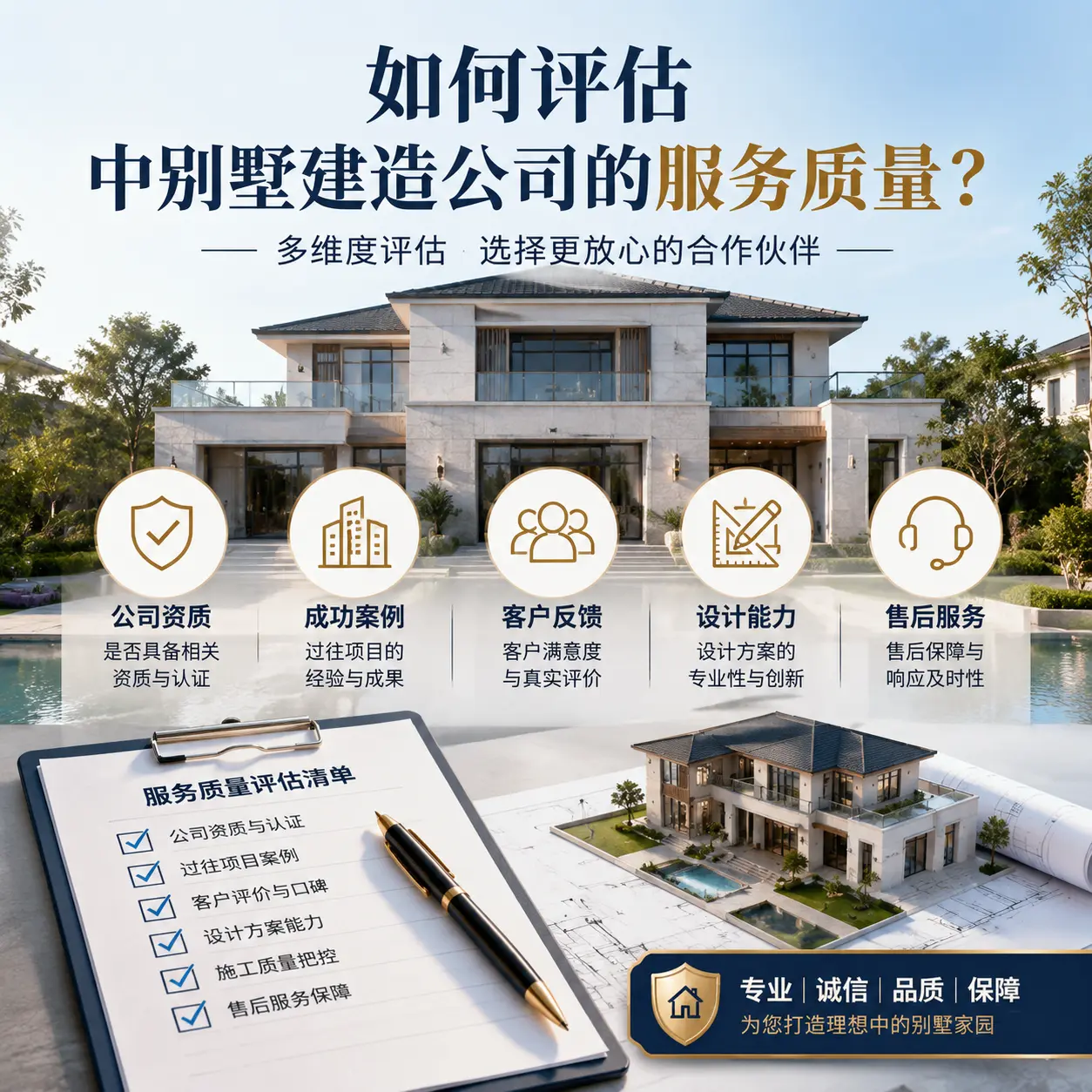 如何评估 长顺 中别墅建造公司的服务质量?