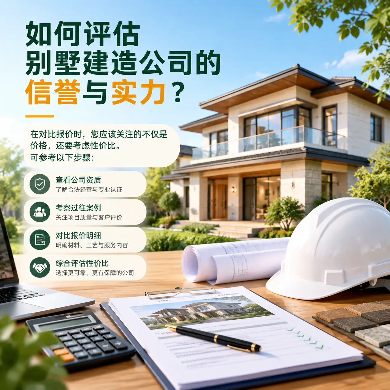 如何评估 长顺 别墅建造公司的信誉与实力？