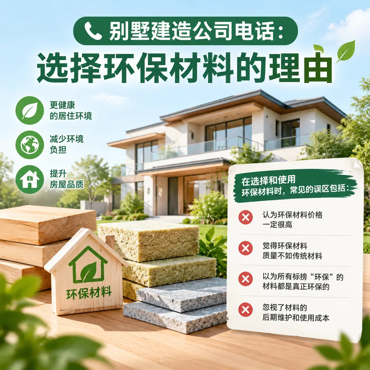 别墅建造公司电话：选择环保材料的理由
