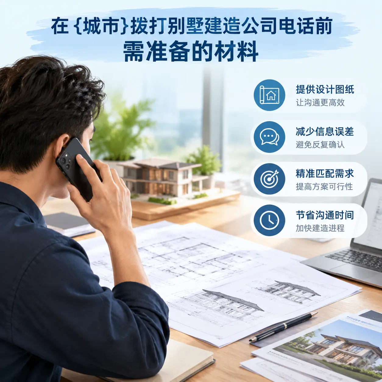 在长顺拨打别墅建造公司电话前需准备的材料